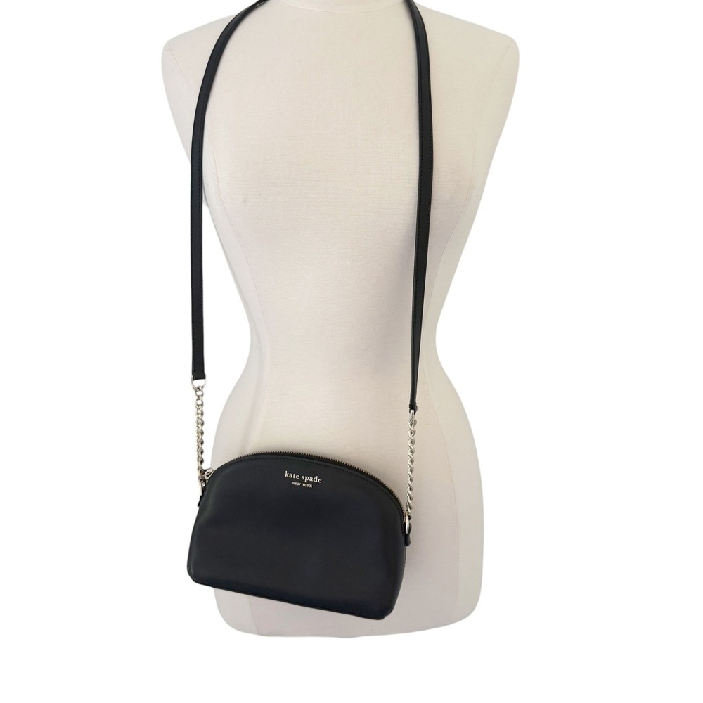 Kate Spade New York Black Cameron Street Hilli Leather Crossbody Bag - Picture 2 of 12